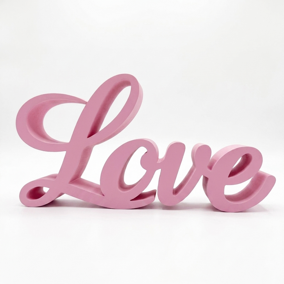 Love Sign, Made in USA, Freestanding Love Wall Art for Shelf, Mantle, Tiered Tray, Word Decor for Bedroom, Nursery, Wedding, Black White Purple Pink Red