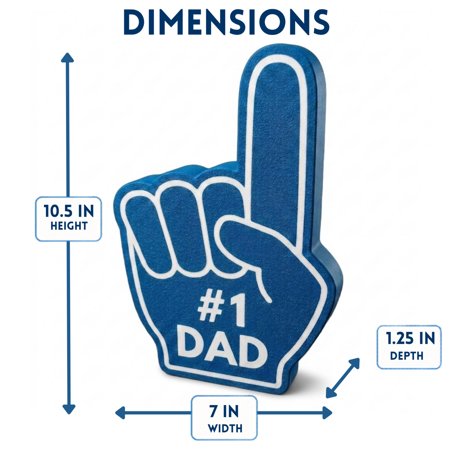 Number 1 Dad Sign, Made in USA, Funny Gift for Dad, Foam Finger Style Desk Decor, Sports Dad Man Cave Gift, 