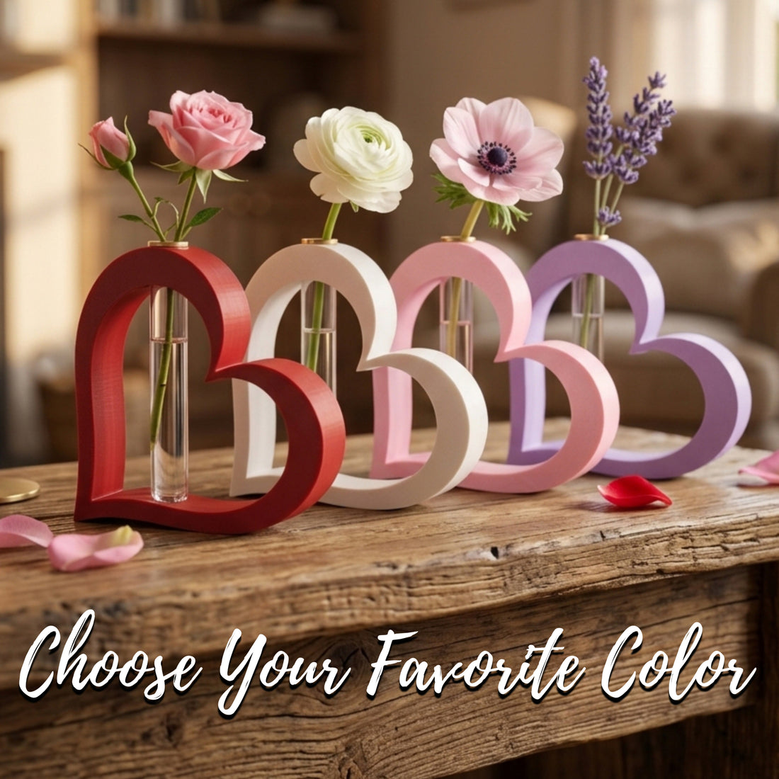 Heart Shape Bud Vase