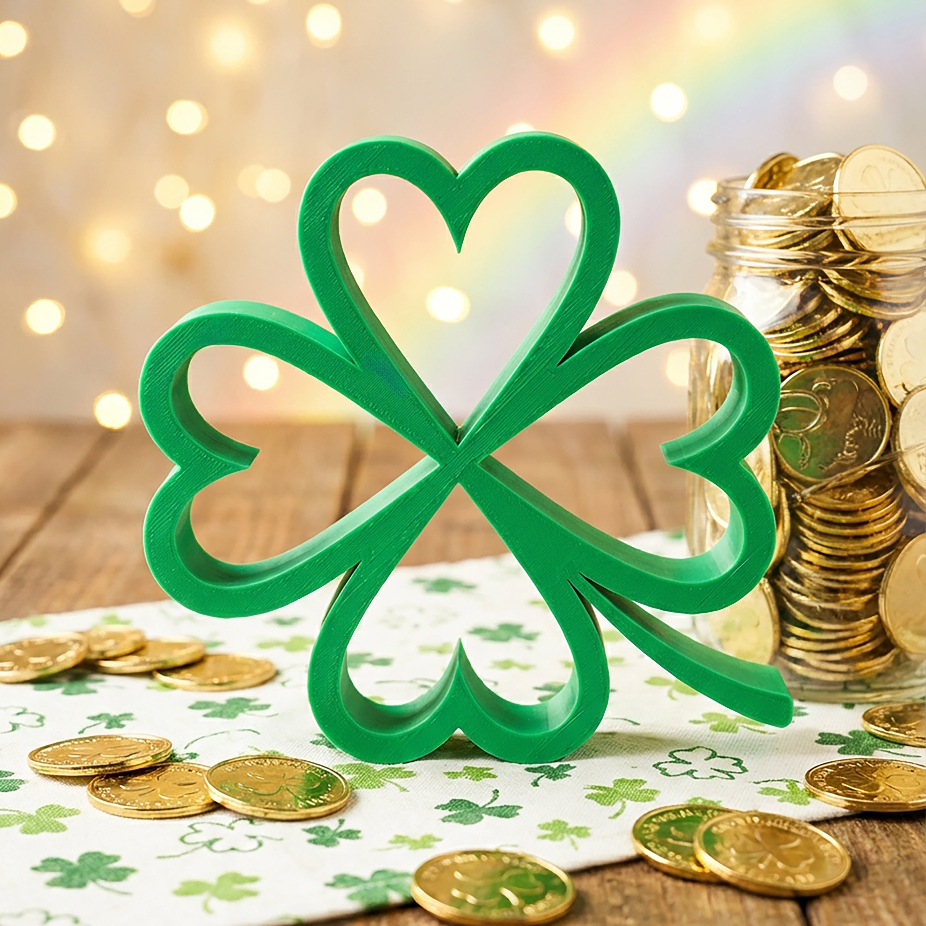 Shamrock and clover shelf sitter set – St. Patrick&