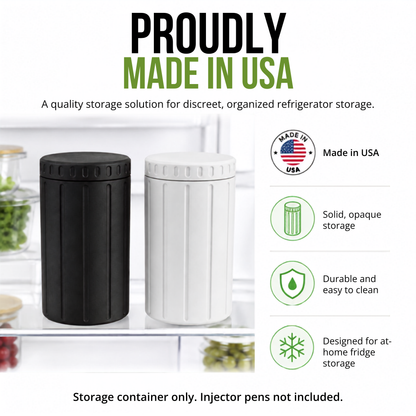 GLP1 Storage Case for Fridge, Made in USA, Fits Zepbound Mounjaro and Trulicity Pens