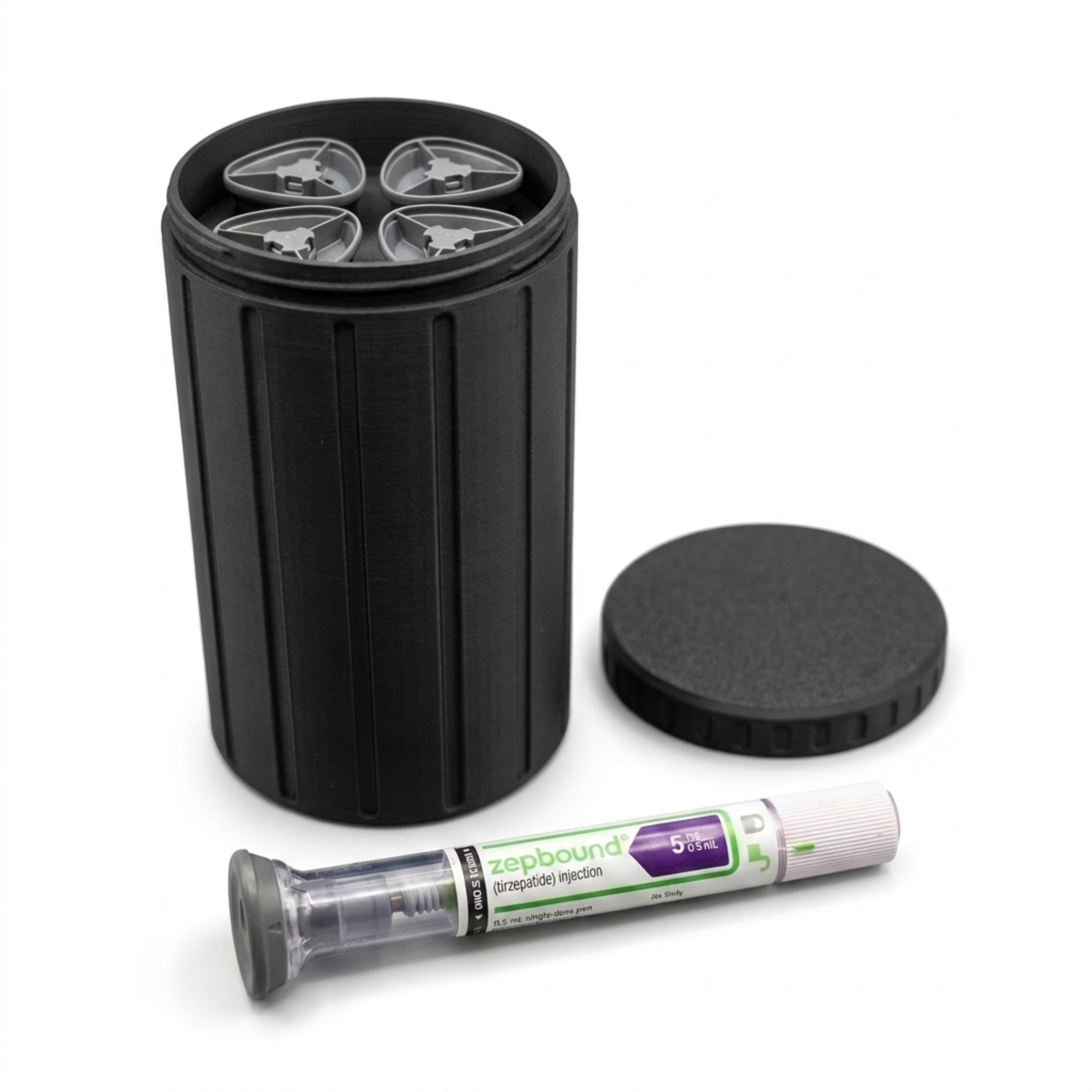 GLP1 Storage Case for Fridge, Made in USA, Fits Zepbound Mounjaro and Trulicity Pens