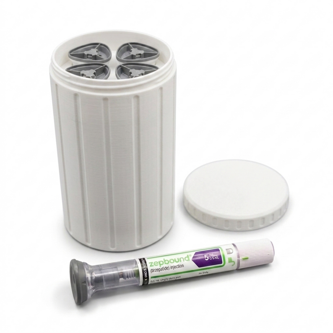 GLP1 Storage Case for Fridge, Made in USA, Fits Zepbound Mounjaro and Trulicity Pens