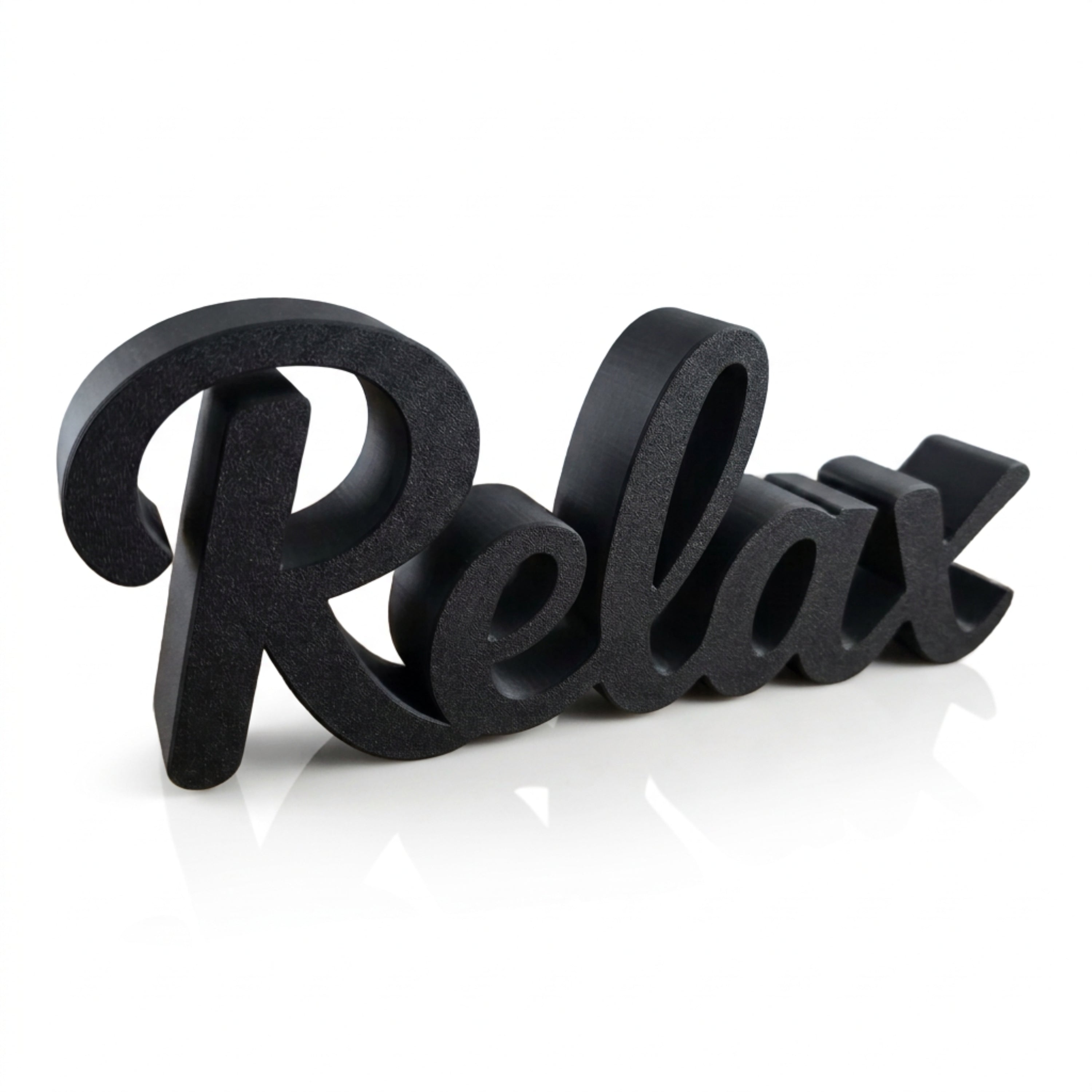 Relax sign color options – black and white farmhouse bathroom shelf decor, made in USA