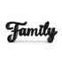Family Sign, Made in USA, Freestanding Word Sign for Shelf, Mantle, or Tiered Tray, Farmhouse Home Decor, Black or White, Large or Small