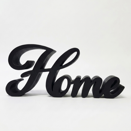 Home Sign, Made in USA, Freestanding Home Decor Sign for Shelf or Wall, Farmhouse Home Decor, New Home Gift, Entryway Decor, Large or Small, Black or White