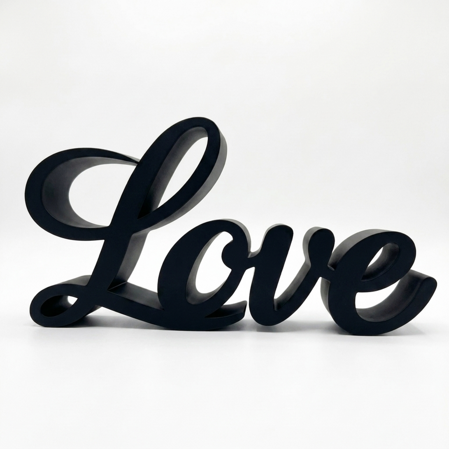 Love Sign, Made in USA, Freestanding Love Wall Art for Shelf, Mantle, Tiered Tray, Word Decor for Bedroom, Nursery, Wedding, Black White Purple Pink Red